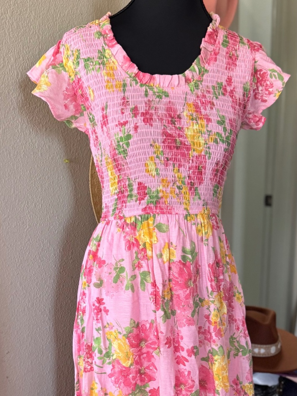 Disney Parks Boutique Pink Floral Maxi Dress